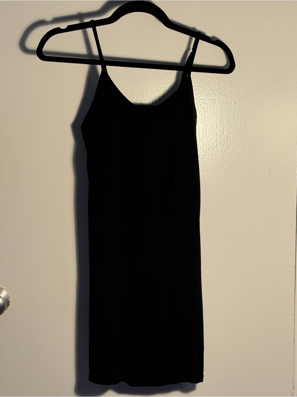 Black Spaghetti-Strap Mini slip Dress Medium